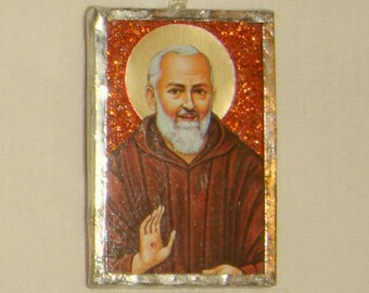 St Padre Pio Pendant inv1694