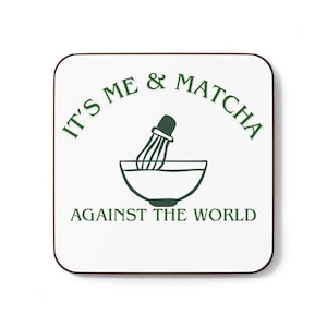 Matcha Coaster Set, Coffee Lover Gift, Kitchen Decor, Unique Drink Coasters, Housewarming Gift