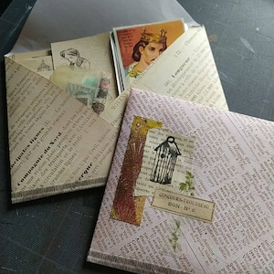 Carta Ephemera originale, documenti antichi autentici, illustrazioni per Bullet, journaling, collage, decoupage, crafting e molto altro