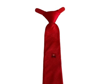 Vintage 50s 60s Kids Clip On Red Necktie