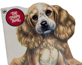 Vintage 1977 The Puppy Book by Jan Pfloog - Golden Shape Book - Golden Press - Paperback - Dog Book