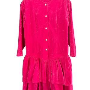 Pink Drop Waist Dress With Sleeves - Etsy
