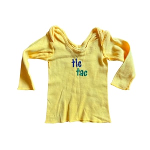 Vintage Embroidered Tic Tac Baby T-shirt: Retro 70s 80s Single Stitch (3-6 Months)