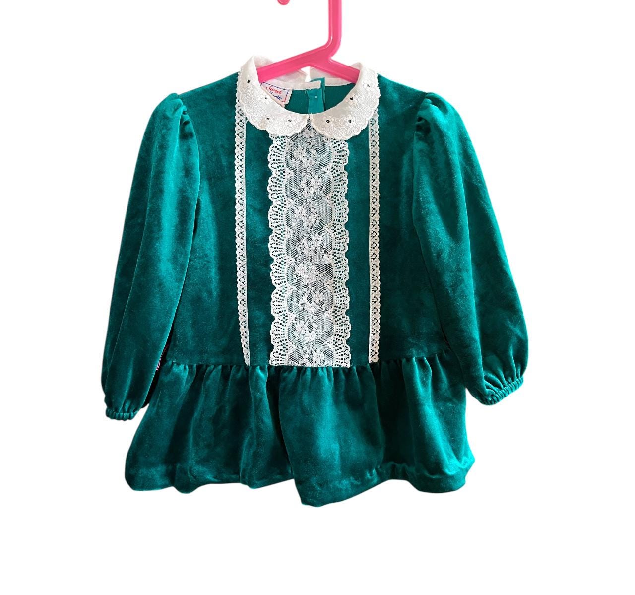 green emerald velvet dress Emerald Green Tunic Set M