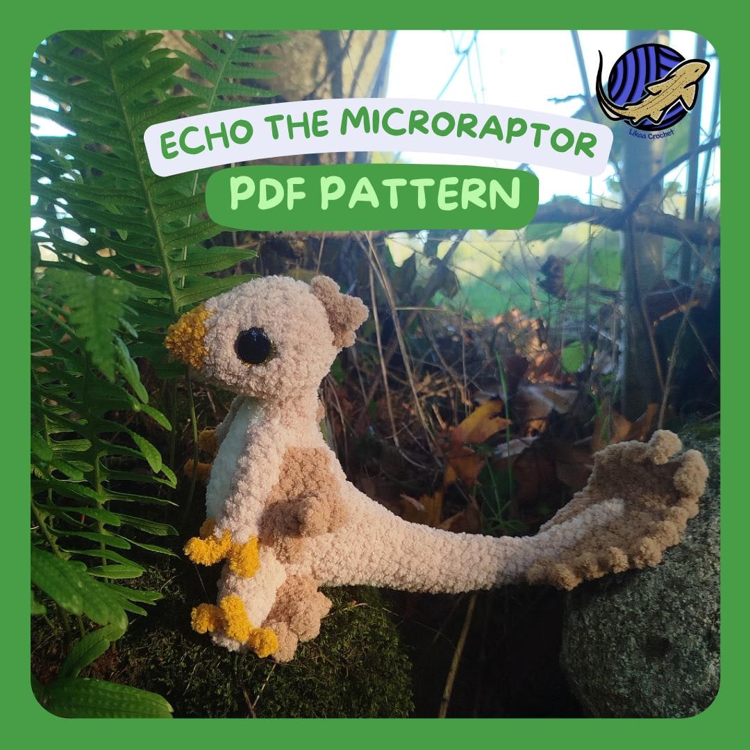 Free R Raptor Pattern Echo the Microraptor Crochet Pattern - Etsy