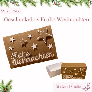 Gift Box - Merry Christmas, SVG, PNG, Christmas Present Wrapping, Gift Packaging, Gift for Christmas, Merry Christmas