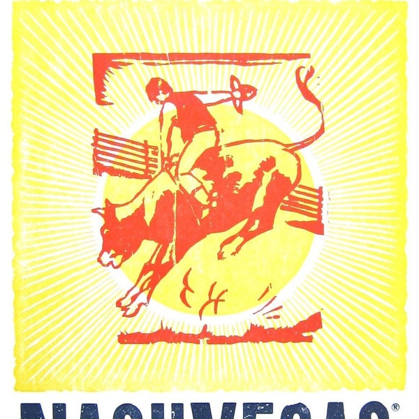 VIVA NASHVEGAS TM Bull Rider LetterPress Poster by Hatch Show Print, Nashville