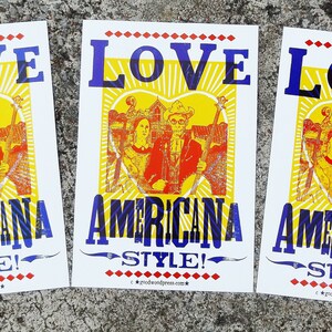 LOVE AMERICANA STYLE Handmade LetterPress Poster image 2