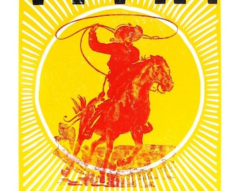 VIVA! NASHVEGAS® Ghost Rider  - Print from LetterPress Poster