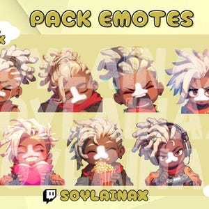 Pack de emoticones de alta calidad: Ecko of Arcane y League of Legends (LOL). Lindos emoticones estilo chibi para Twitch, Youtube, Kick y Discord.