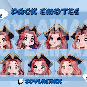 High quality emotes pack: Miss Fortune of League of Legends (LOL). Cute chibi style emotes for Twitch, Youtube, Kick and Discord.
