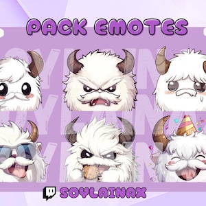 Pacchetto di emote di alta qualità: Poro of Arcane e League of Legends (LOL). Simpatiche emote in stile chibi per Twitch, Youtube, Kick e Discord.
