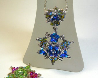 Crystal Stitching Night Blossom Pendant kit.