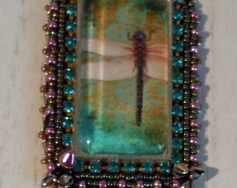 Magical Dragonfly Bead Embroidered Pendant kit.