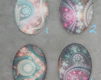 Glass Image 30x40mm Oval Cabs - Boho Steampunk!