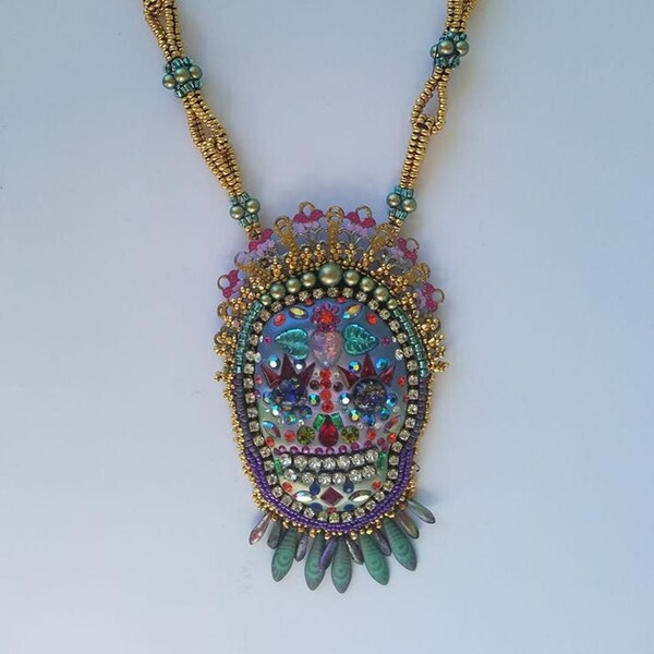 Catrina Encantada Epoxy clay Sugar Skulls or Paisley Necklace kits