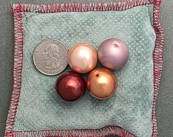 Rare! Large Crystal Pearl beads (4 colors) Spider Butts!
