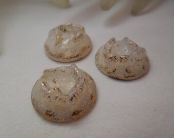 Vintage and Rare Schiaperelli Opalite and Gold Cabochons