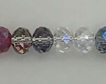 10-12mm Faceted  Chinese Crystal beads (2 of each color) Spider Heads!