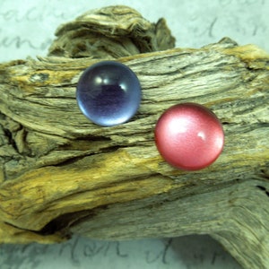 14 mm Runde flache Rückseite Mond Leuchten Stein