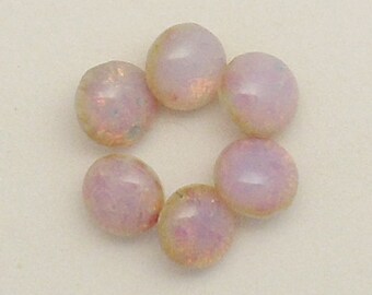 10mm pointed back round Pink Opal Stones (4)