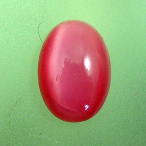 15x12mm-Rosa gewölbt Oval flach zurück Glow Mondstein