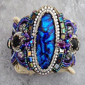 Regina Payne&#39;s Mountain Girl Cuff beaded by Nikia Angel