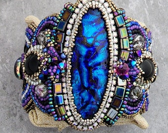 Regina Payne's Mountain Girl Cuff beaded by Nikia Angel