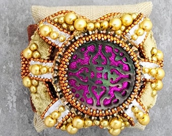 Kinga's LPC Cuff beaded by Nikia Angel