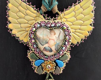 Wing and a Prayer - Cherub Pendant (25% goes to support Planned Parenthood)