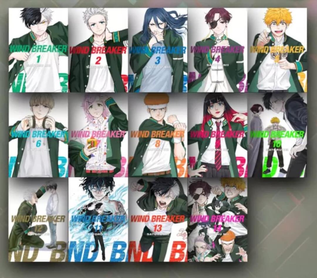 Wind Breaker Manga English Version Full Set Volume 1-15 Free Ship