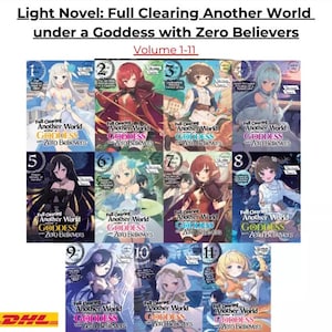 Vollständige Clearing Eine andere Welt unter einer Göttin mit Zero Believers Light Novel Full Set Vol. 1-11 Englische Version (NEW) Schneller Versand