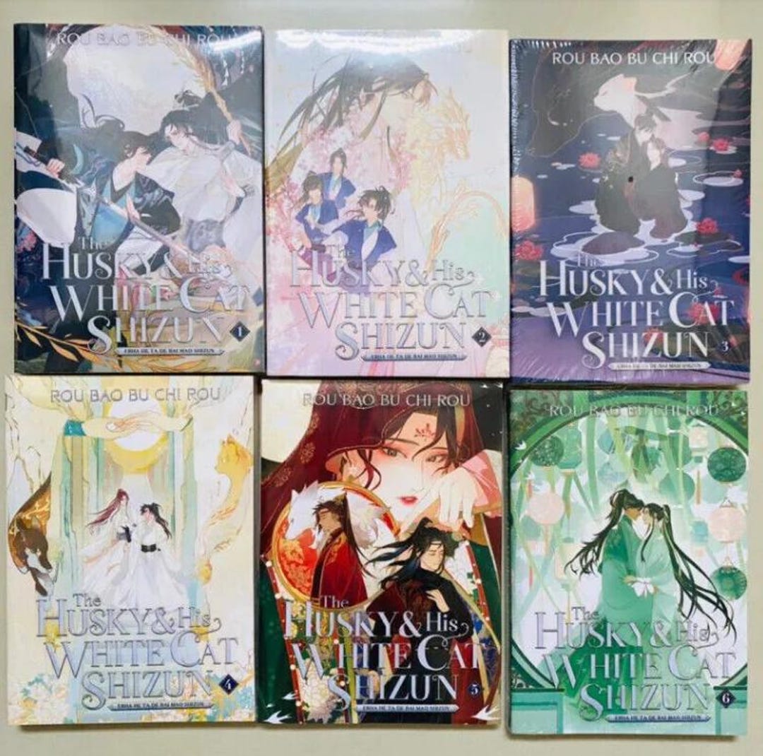 The Husky & His White Cat Shizun Volume 1-6 Light Novel English Version ...