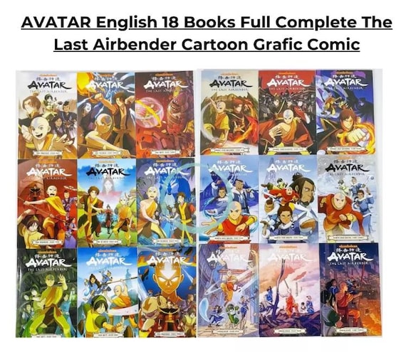 AVATAR the Last Airbender Cartoon Grafic Comic English 18 Books