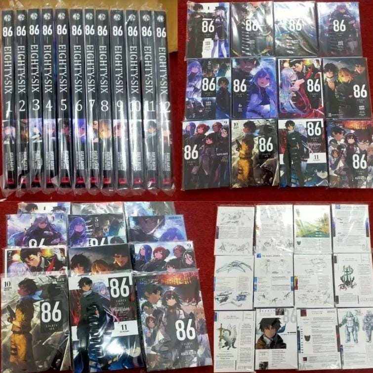 86 Light Novel Full Set Vol. 1-12 English Version (NEW) Fast