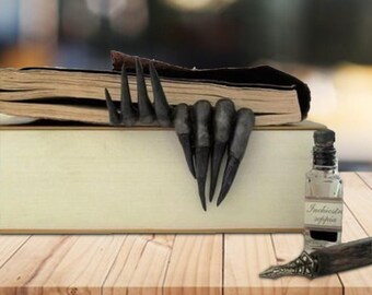 Teufelshand, segnalibro Devil's Hand Bookmark, segnalibro , Claw Bookmarks, Halloween Horror Bookmark, segnalibro a mano del diavolo, terribile resina libri titolari per regalo