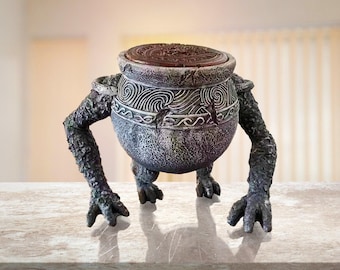Figura de niño de la olla del anillo del anciano, Iron Fist Alexander (pintada), tarro de llaves de Dark Souls, modelo de juego de olla con luces Ranny