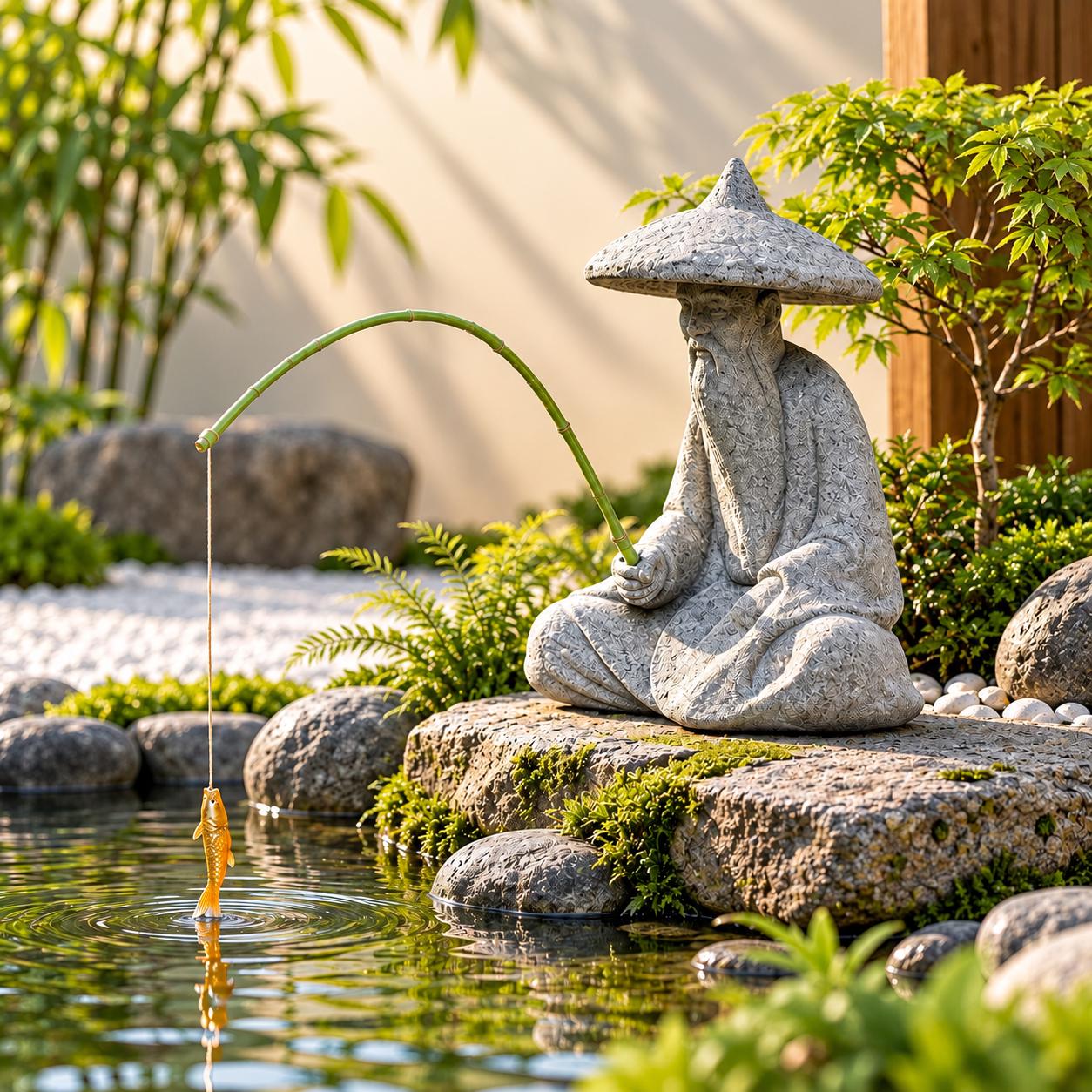 Japanese Fisherman Statue - Etsy