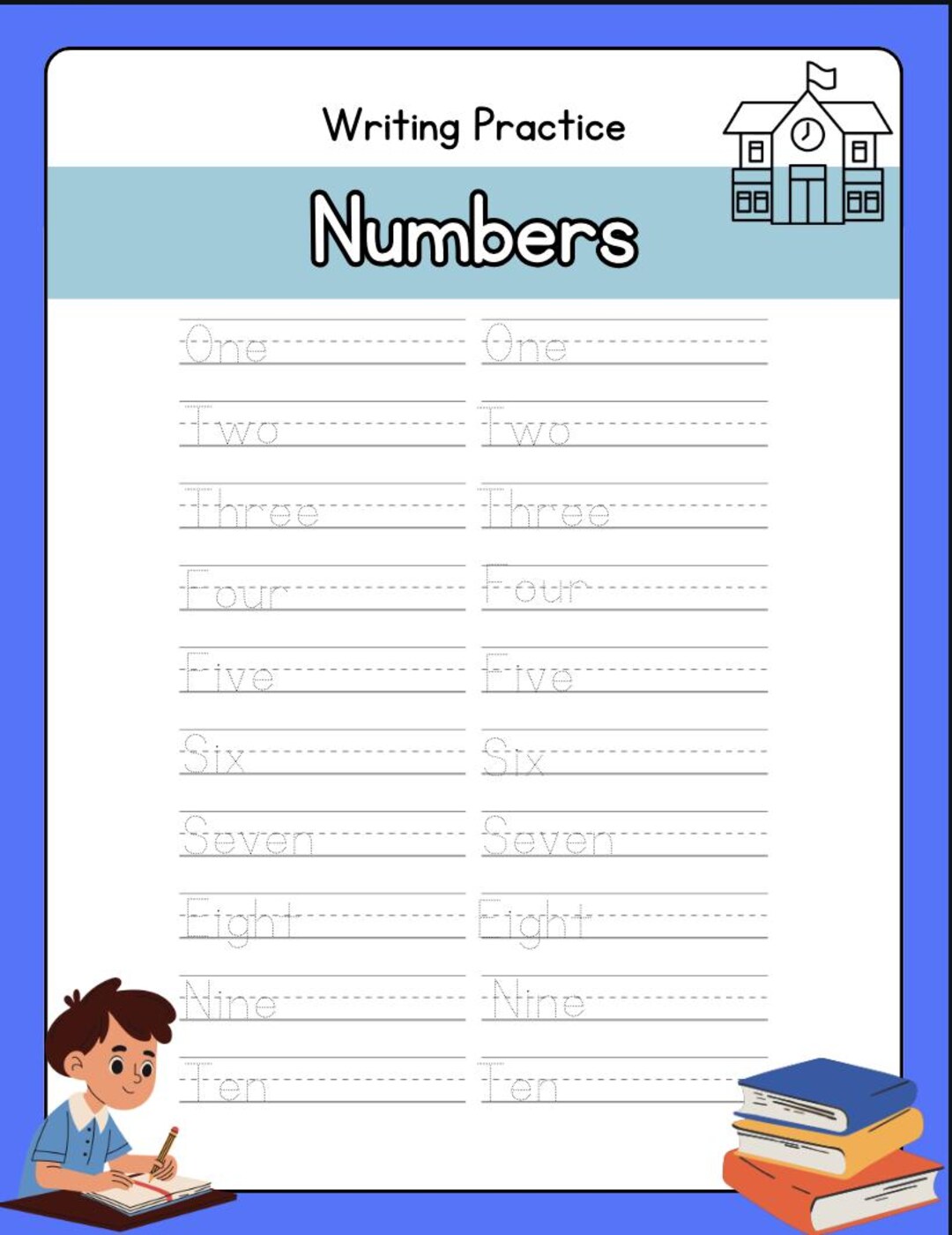 Preschool Tracing Worksheet | Days of the Week and Numbers - Etsy