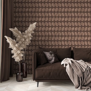 Cowgirl Boots Wallpaper: Brown Neutral Western Vintage Print | Western Wallpaper | Peel and Stick Removable, Pre-Pasted & Traditional Style