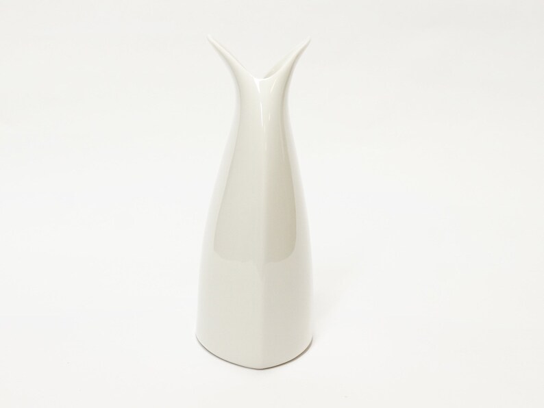 White Modernist Kaiser Porcelain Vase vintage white vase Etsy