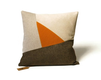 High End Colorblock Pillow - Decorative Design Cushion cover 45x45 cm / 18x18" - Handmade by EllaOsix