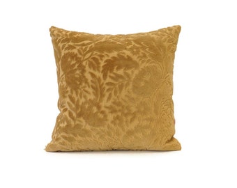 Beige Velvet Cushion  ~ Tan Pillow Cover 45x45 cm | 18x18" Handmade by EllaOsix