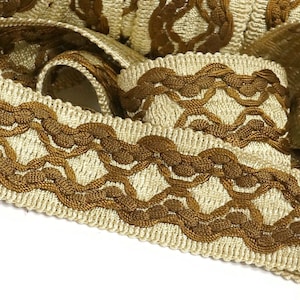 3m Vintage Trim in Chocolate Brown - French Passementerie Braid - upholstery trim - Home decor Trim by the yard