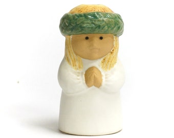 Lisa Larson "Lucia" | Advent Children Figurine | Rörstrand | Swedish Ceramic Candleholder