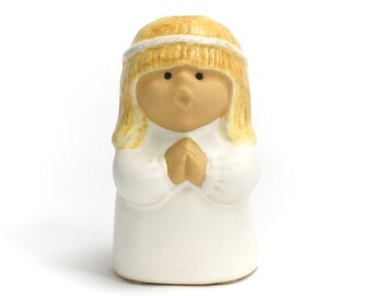 Lisa Larson "Maiden" | Advent Children Figurine | Rörstrand | Swedish Ceramic Candleholder