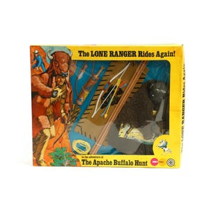 Einsamer Waldläufer | Das Apachen Büffel Jagd Set | Marx Toys 1973 Ref.-Nr. 7421 Neu & Originalverpackt aus altem Spielwarenbestand