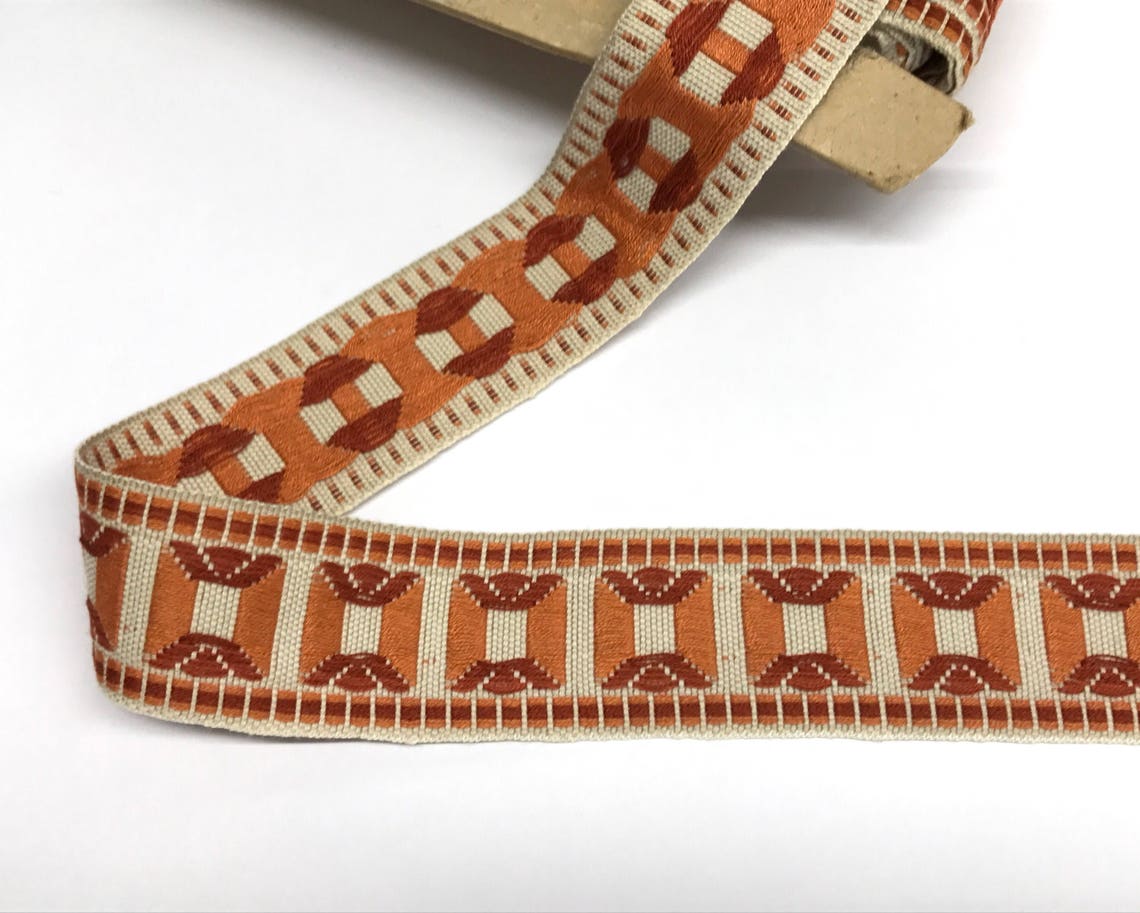 Vintage Trim by the Yard Woven Upholstery Trim French Etsy