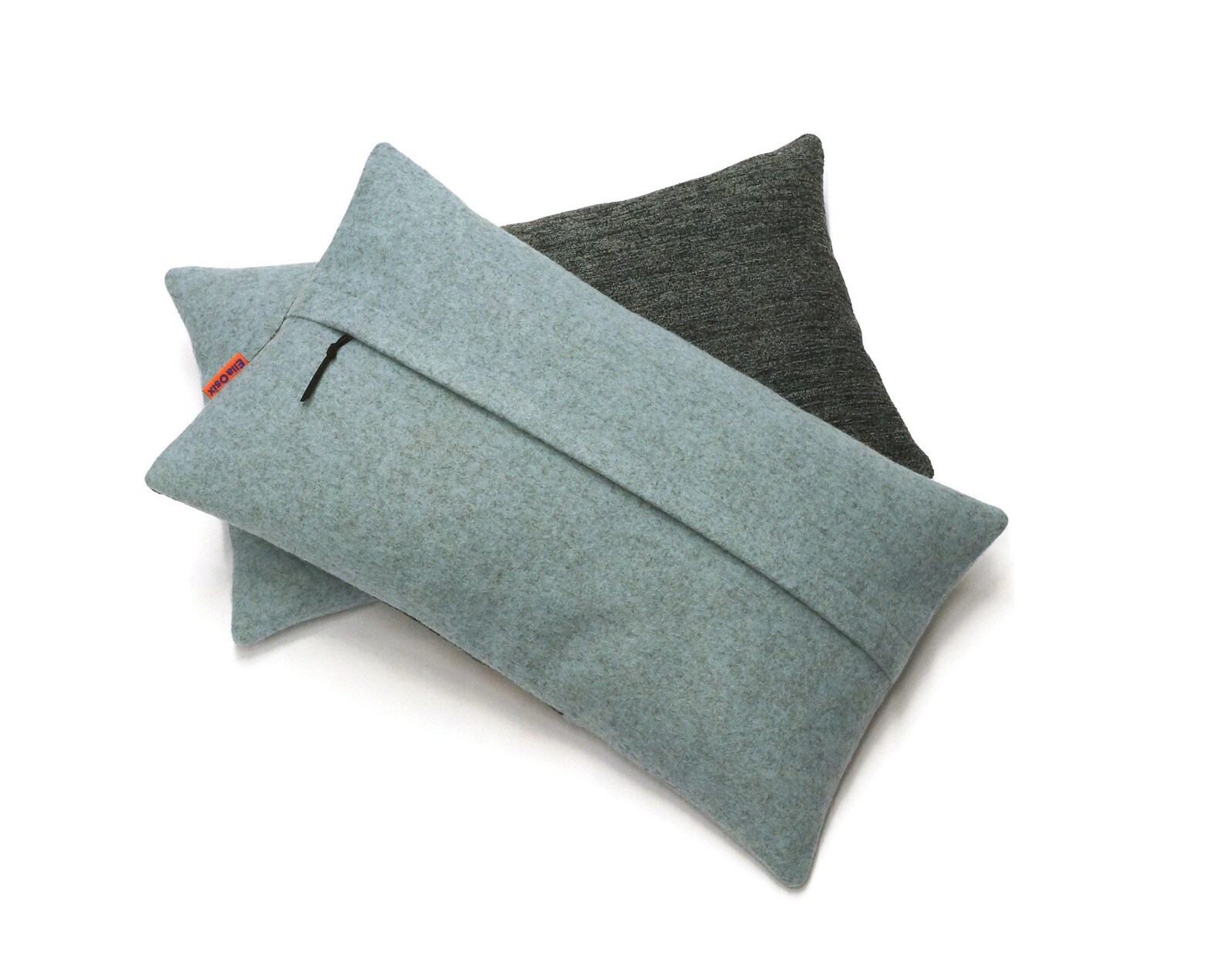 Black Leather Accent Pillow Made From Upholstery Fabrics by Etsy