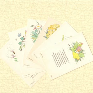Ida Bohatta Flower Children's Vintage Prayer Cards - Carte da collezione - set di 6 carte serie 10521